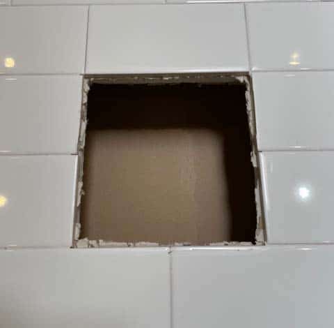 Vintage Ceramic Recessed Bathroom Accessory Installation
